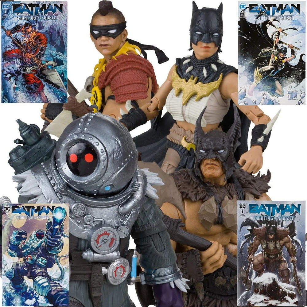 Набор фигурок Batman Fighting the Frozen с комиксом от McFarlane Toys #1