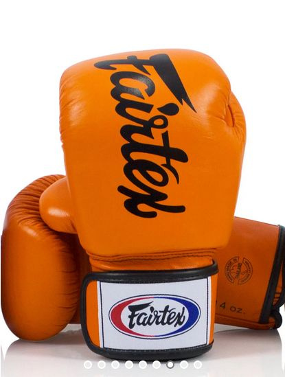 Боксерские перчатки Fairtex BGV19 оранжевые 16 унций #1