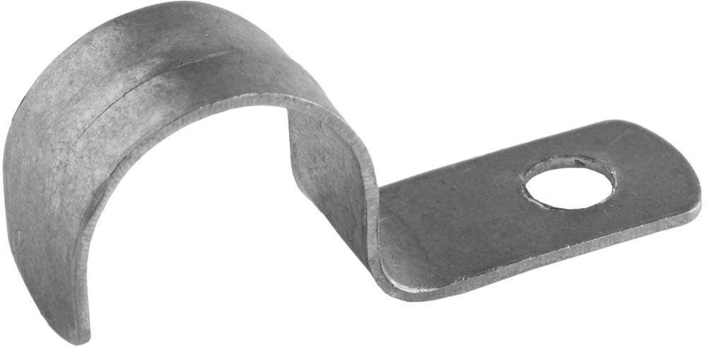 Скобы металлические СВЕТОЗАР D15 мм, 100 штук, для крепления металлорукава, однолапковые,  #1