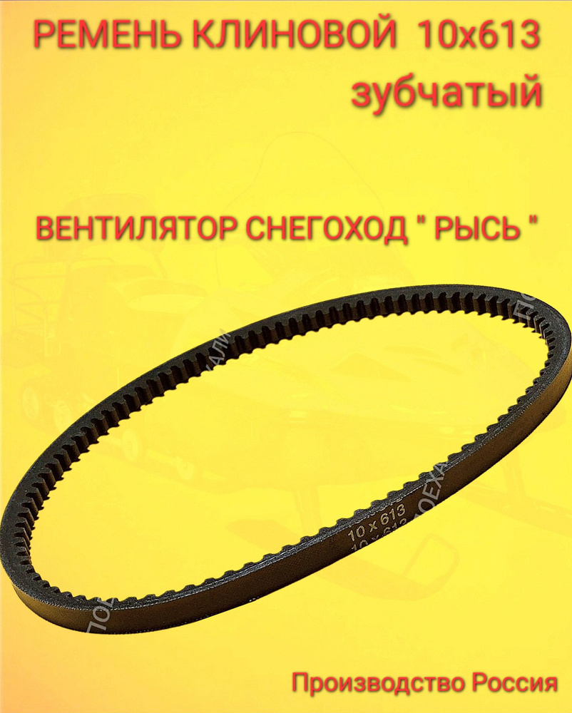 Ремень 10х613 вентилятор снегоход Рысь - купить с доставкой по выгодным ...