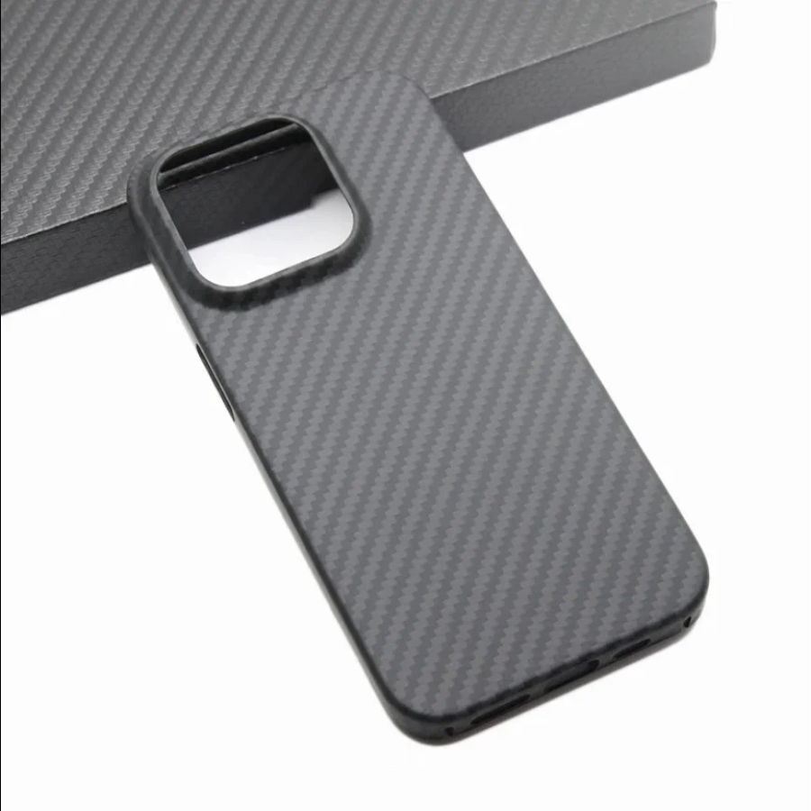 Кевларовый чехол без магнита DiXiS Carbon Case для Apple iPhone 15 Pro (B15Pro-0B) Матовый черный  #1