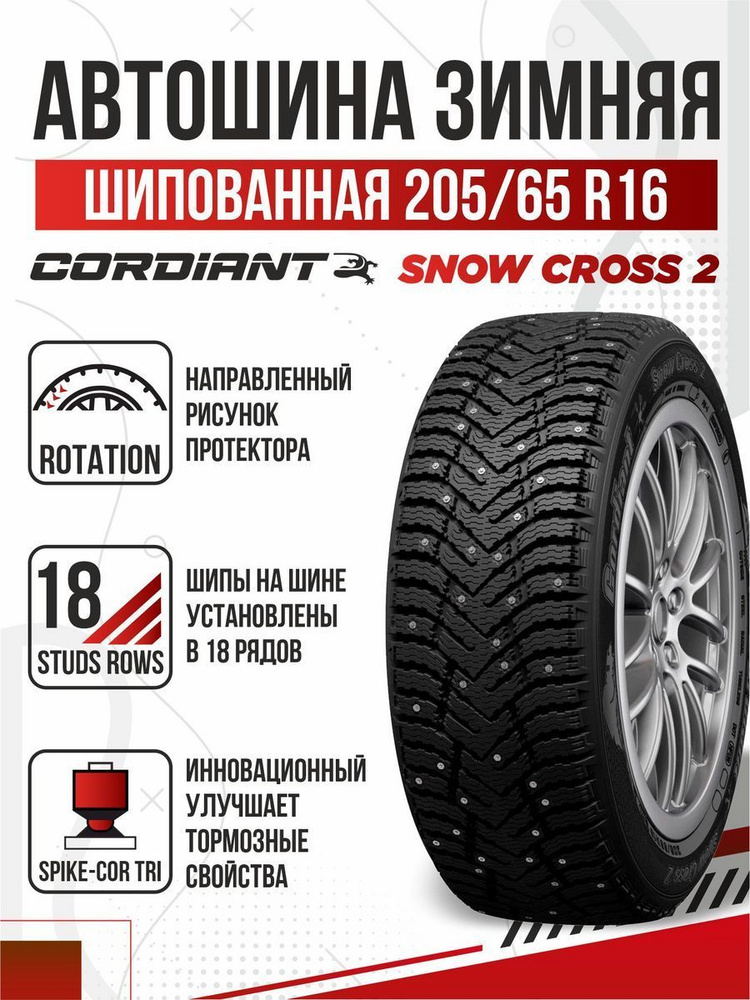 Cordiant Cordiant Snow Cross-2 Шины зимние 205/65  R16 99T #1