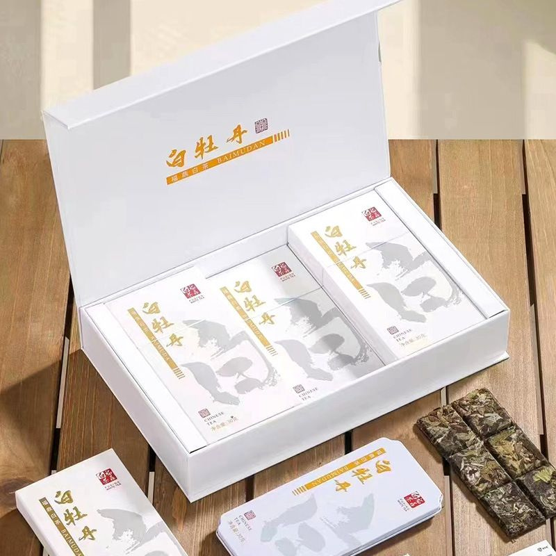 Подарочный набор белого чай в коробке/ Подарочный набор китайского чая/ Белый чай Лао Бай Му Дань  #1