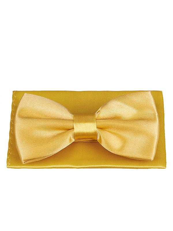 Галстук-бабочка желтая с платком - купить с доставкой по выгодным ценам ...