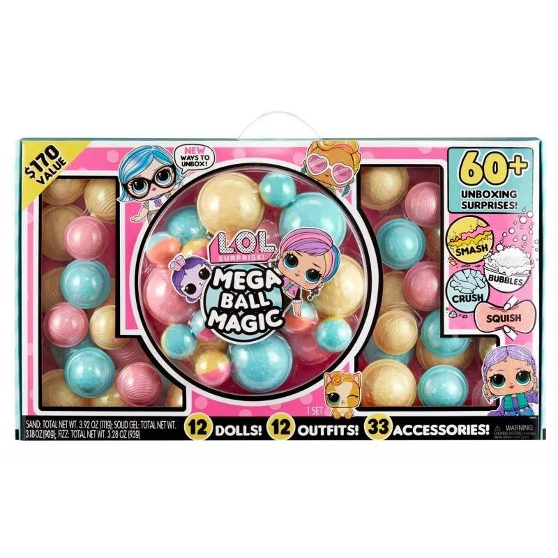 L.O.L. Surprise! Набор для девочек из 12 кукол и 60 аксессуаров Mega Ball Magic! 119951  #1