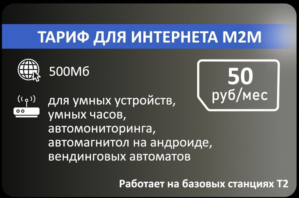 SIM-карта Для интернета 500мб АП 50руб (Вся Россия) - купить с ...
