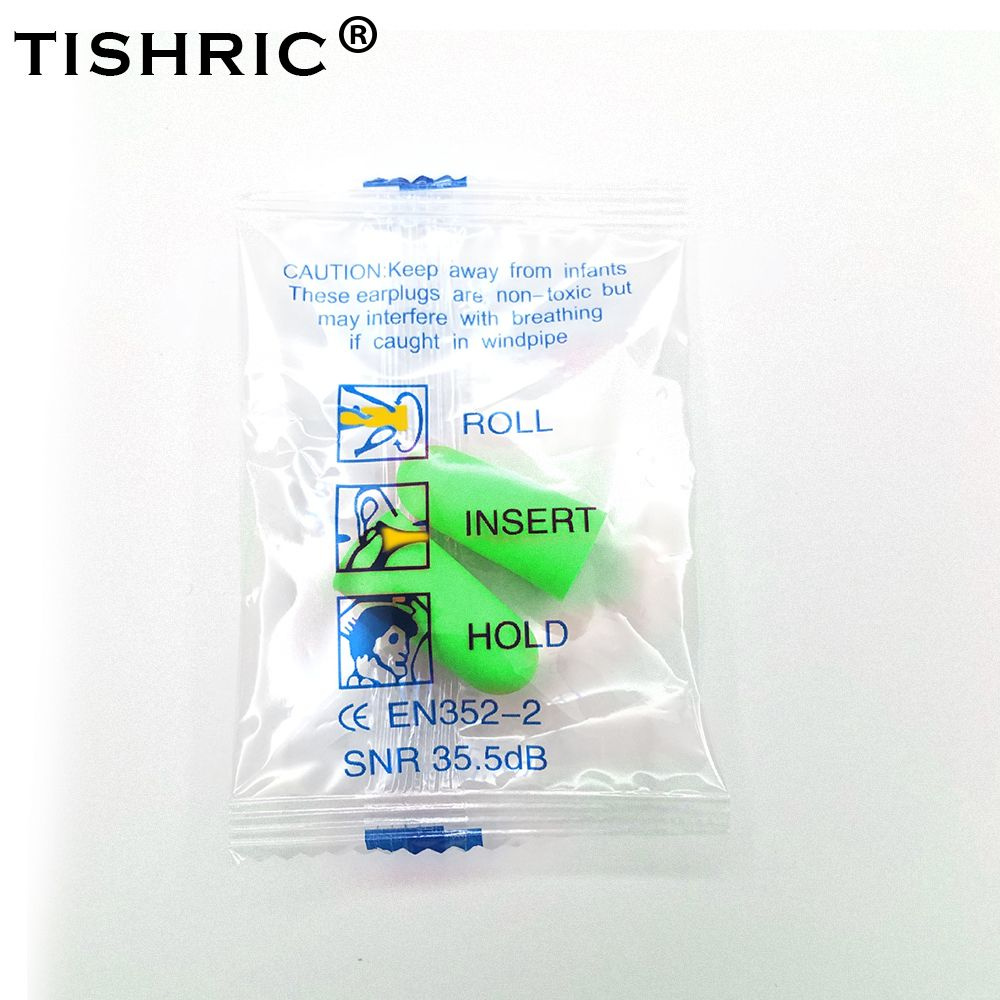 TISHRIC 2 шт. 1 пар, шумопоглощающие затычки для сна, мягкие губчатые ...