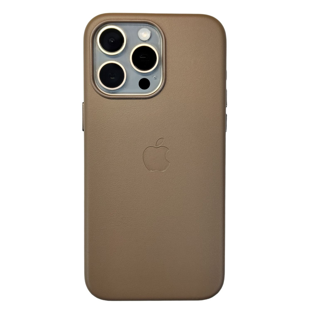 Кожаный чехол MagSafe для iPhone 15 Pro, Leather Case with MagSafe / серо-коричневый (Taupe)  #1