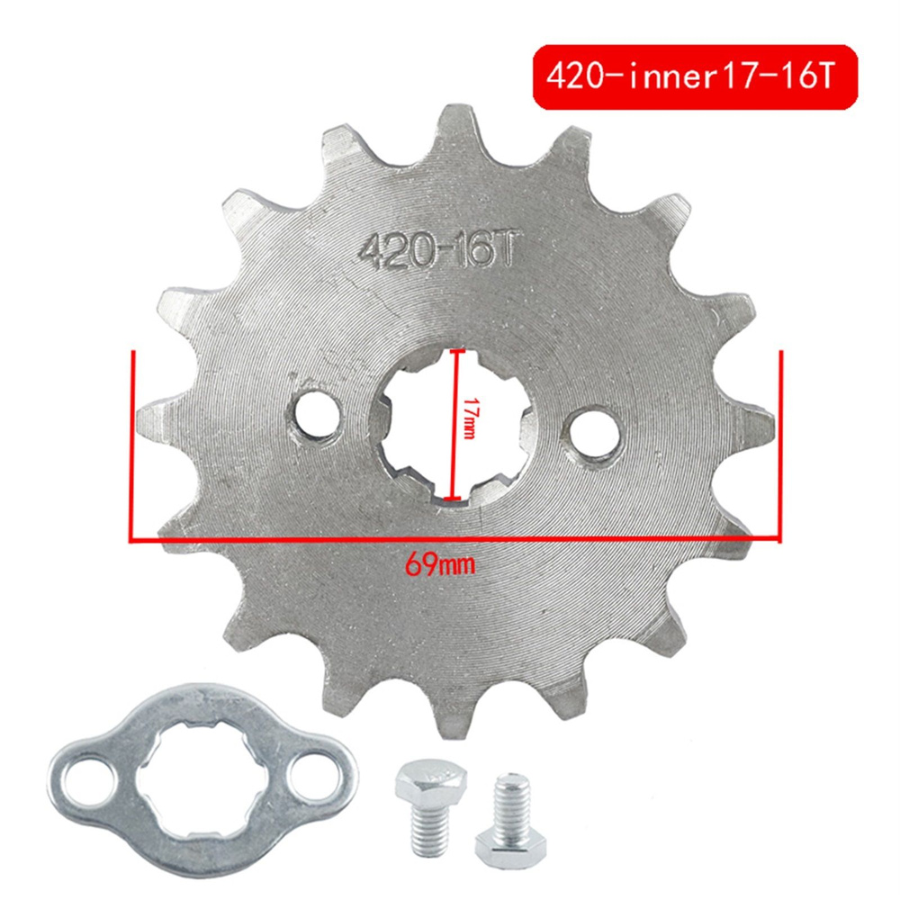 Звезда Ведущая/Шестерня Передней Звездочки 420 Цепь 17MM 10-19 Зубьев Для Taotao Kayo BSE Apollo SSR #1