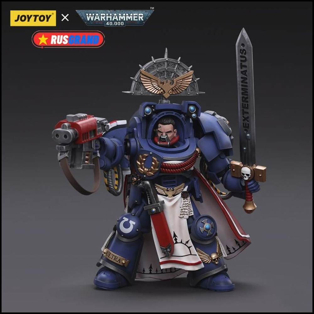 JOYTOY Warhammer 40K 1/18 Action Figure Ultramarines Captain In Termin