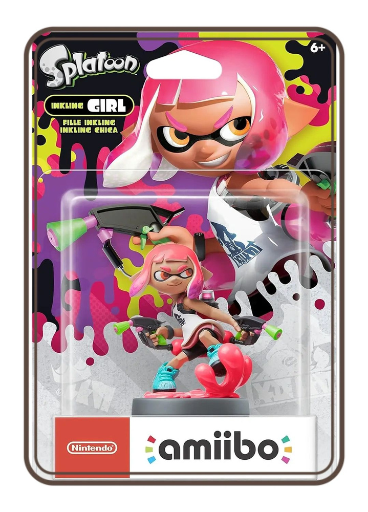 amiibo фигурка Nintendo Inkling Girl Neon-Pink Splatoon Коллекция #1