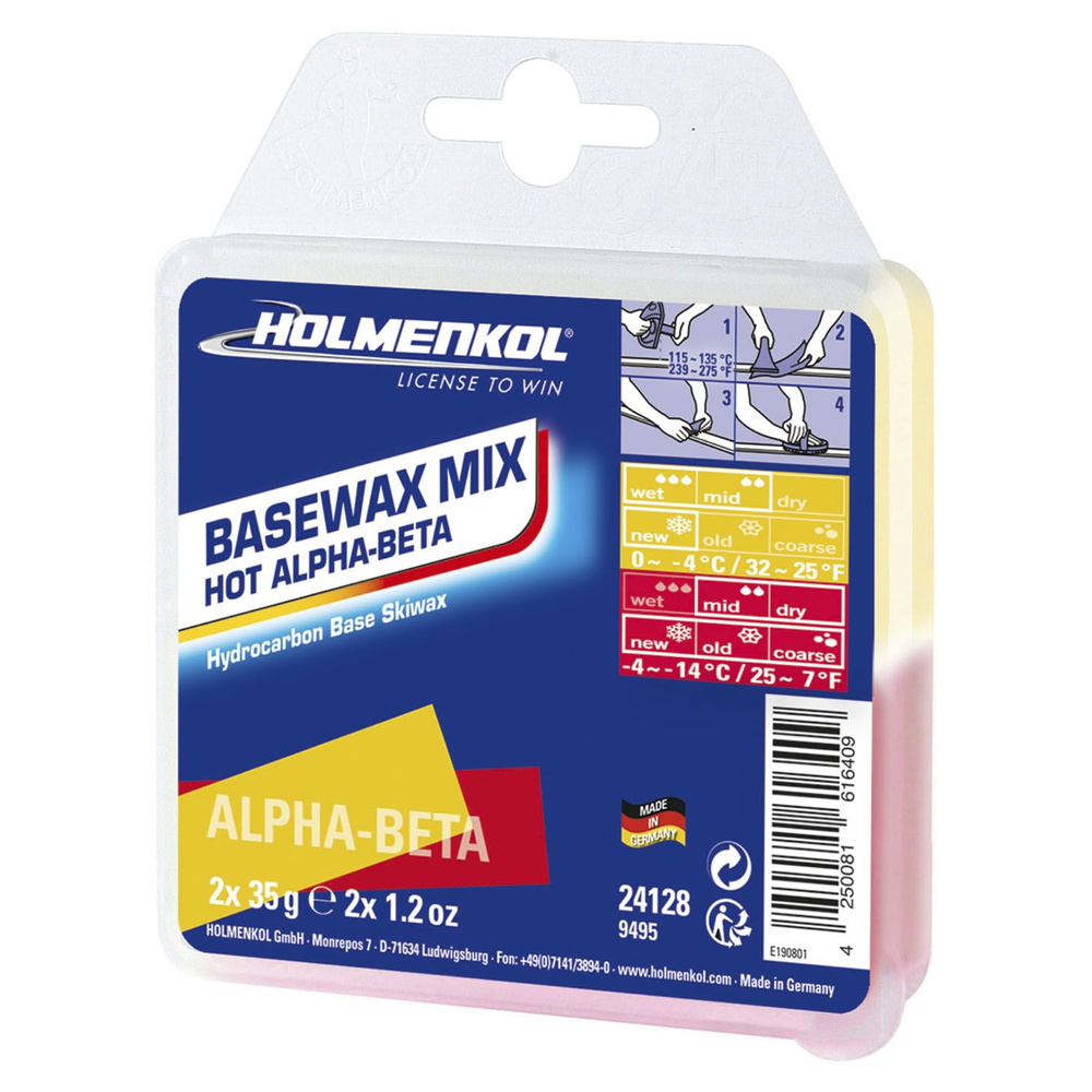 Универсальный Парафин Holmenkol 202223 Basewax Mix Hot AlphaBeta (Б/Р