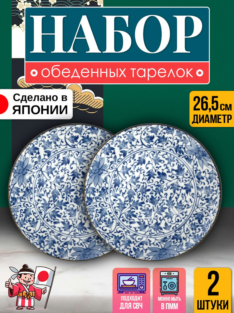 Тарелки набор 2 шт Д26,5х1,9 см #1