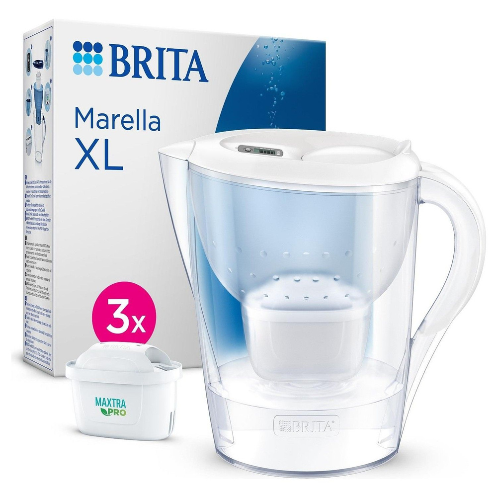 Фильтр-кувшин Brita Marella XL, белый, 3,5 л + 3 картриджа #1