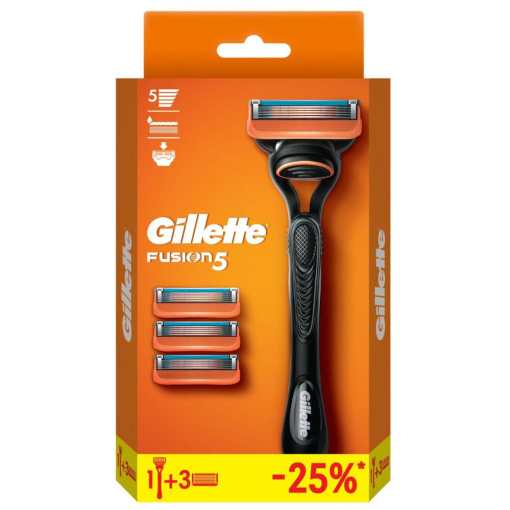Gillette Бритвенный станок Fusion5 с 3 кассетами - купить с доставкой ...