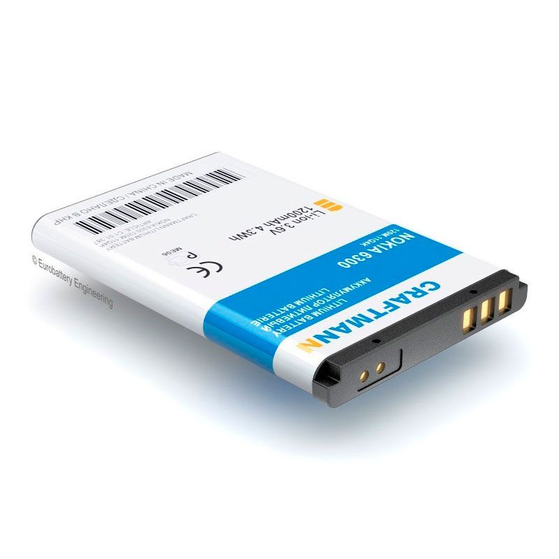 Усиленный аккумулятор Craftmann 1200mAh для телефона Nokia 110/1100 ...