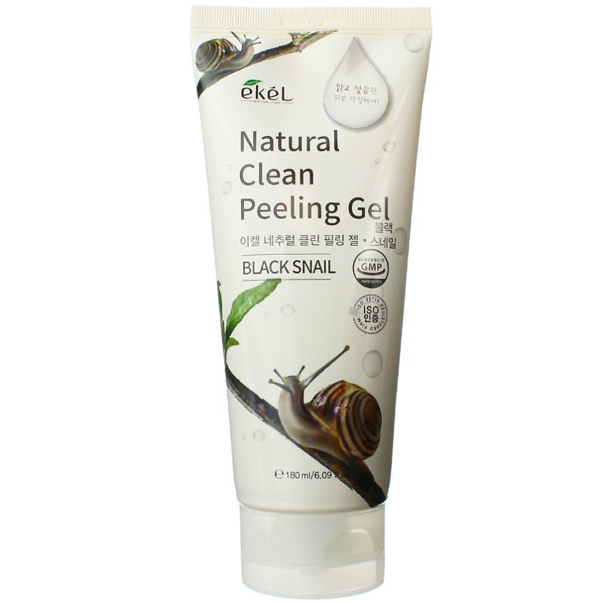 EKEL Пилинг-скатка для лица Natural Clean Peeling Gel Black Snail (180 мл) #1