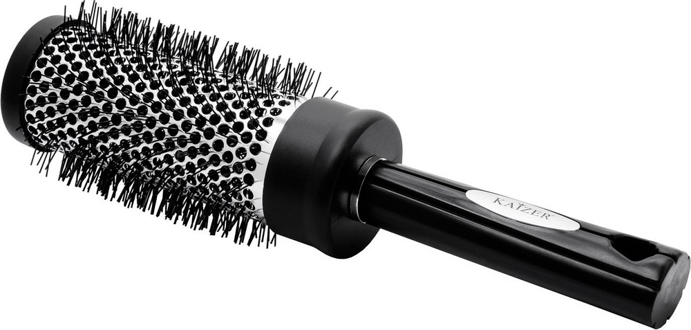 Брашинг расческа Kaizer / Кайзер для укладки волос термо с пластиковой щетиной диаметр 47мм / стайлинг #1