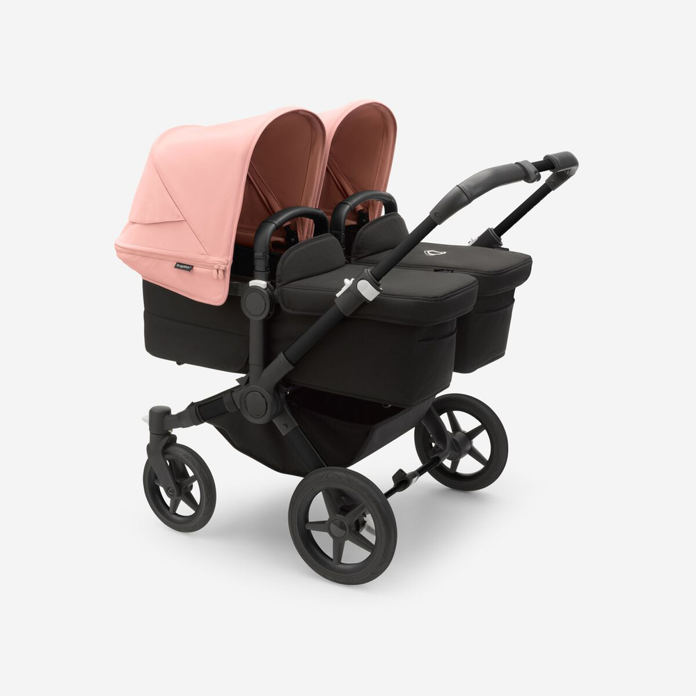 Коляска для двойни Bugaboo Donkey 5 Twin Black/ Midnight black/ Morning pink #1