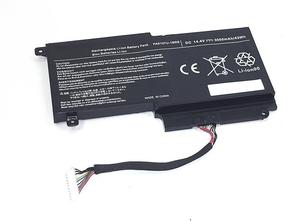 Аккумуляторная батарея для ноутбука Toshiba L55 5107 (PA5107U-1BRS) 14.4V 43Wh OEM черная  #1