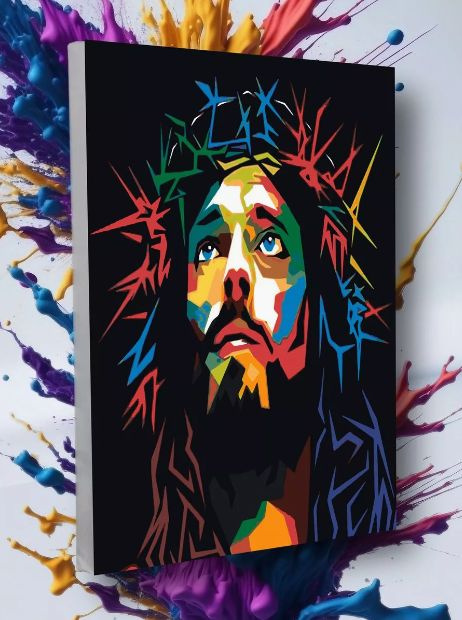 Картина по номерам Иисус Христос Религия Вера Икона 40х50  #1