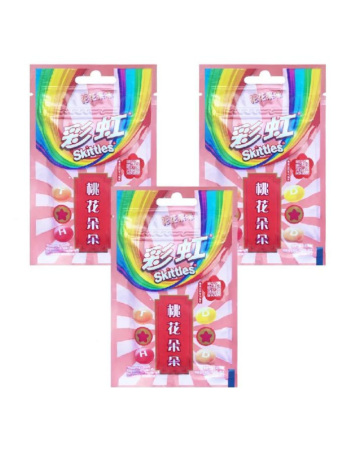 Жевательные конфеты Skittles Flower & Fruit цветы и фрукты 40 г х 3 шт  #1
