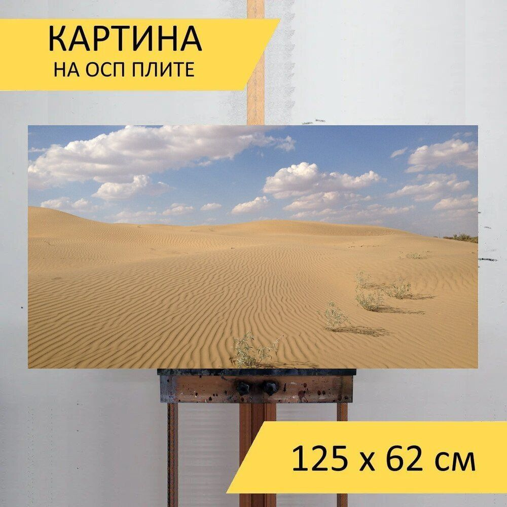 LotsPrints Картина "Пустыня, индия, природа 40", 125  х 62 см #1