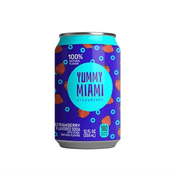 Напиток газированный YUMMY MIAMI Strawberry 0.355л, США -9 шт. #1