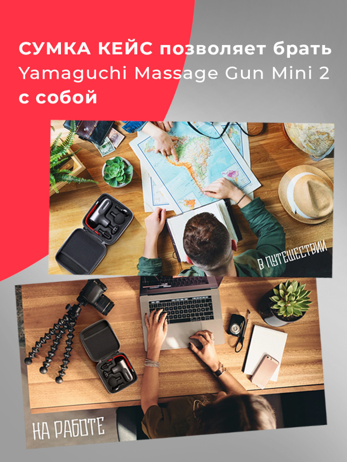 Перкуссионный массажёр для тела Yamaguchi Massage Gun Mini 2 ...
