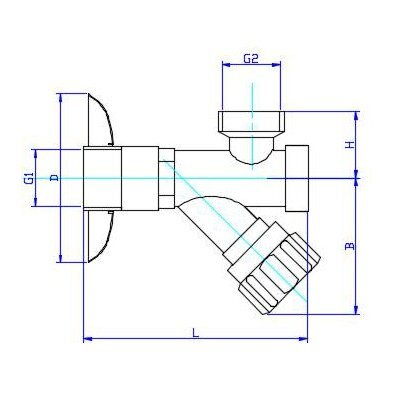 Вентиль VT.282.GBC.0410 чертеж