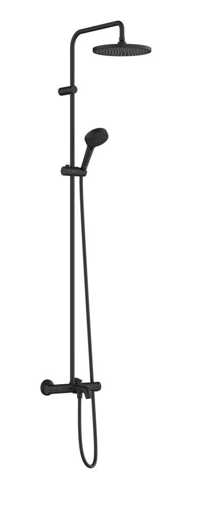 Душевая система Hansgrohe Vernis Blend Showerpipe 240 1jet с термостатом для ванны 26899670, матовый черный