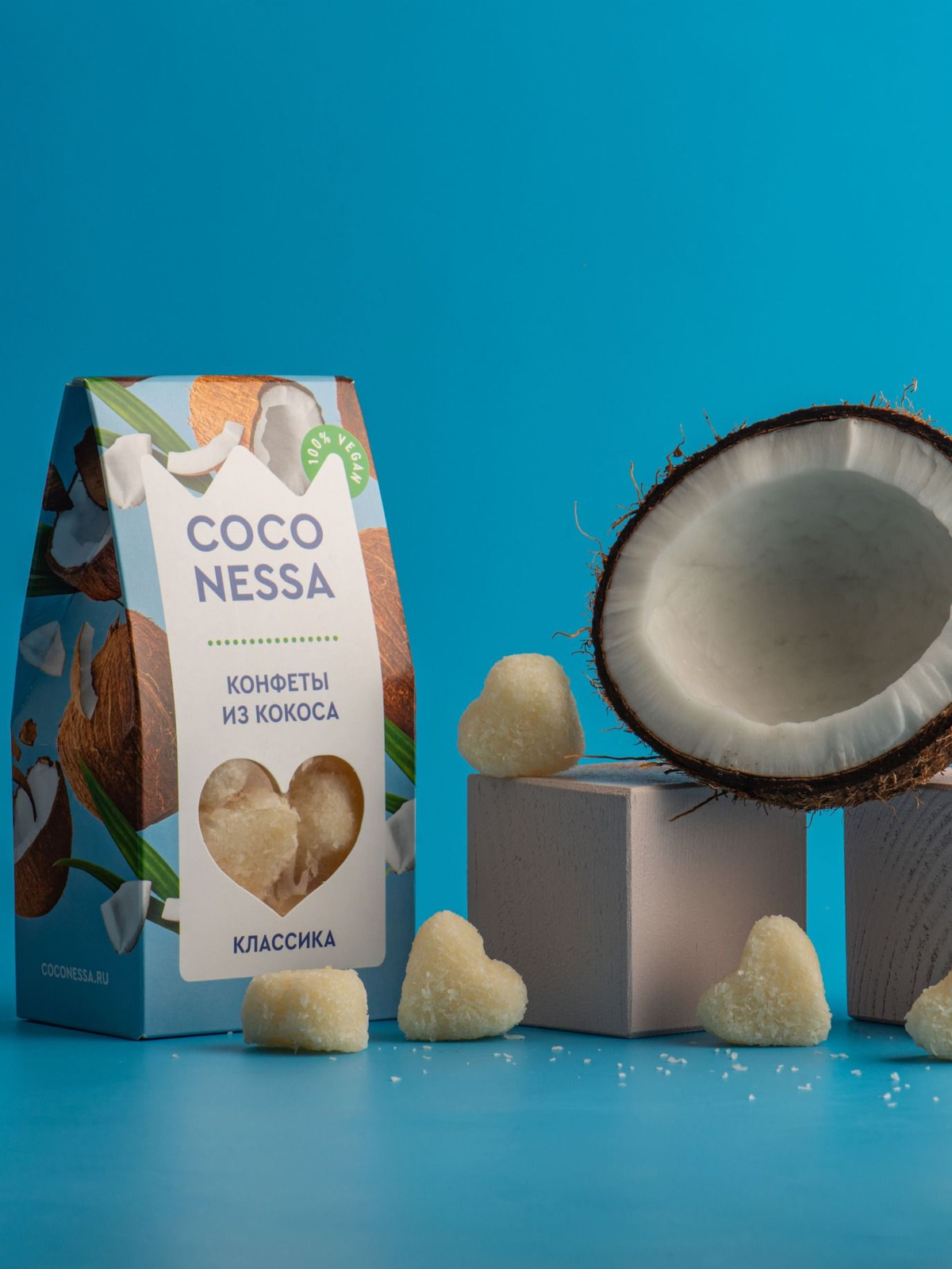 Конфеты без сахара из нежной мякоти натурального кокоса