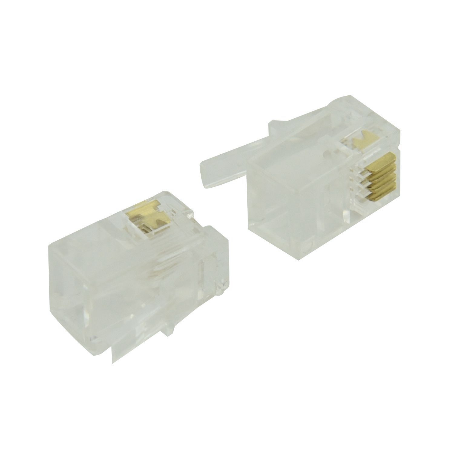 RJ94P4CШтекерныйтелефонныйразъем50шт,прозрачный