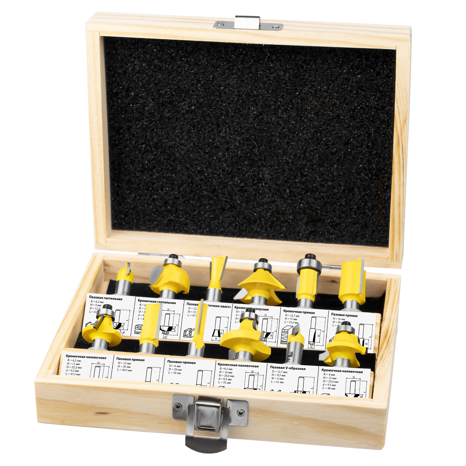 НаборфрезподеревуKOLNERKMC8/12