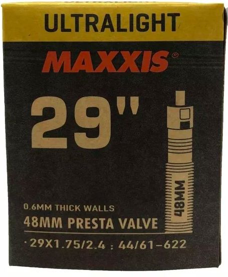 ВелокамераMAXXISULTRALIGHT29X1.75/2.4(44/61-622)0.6велониппель