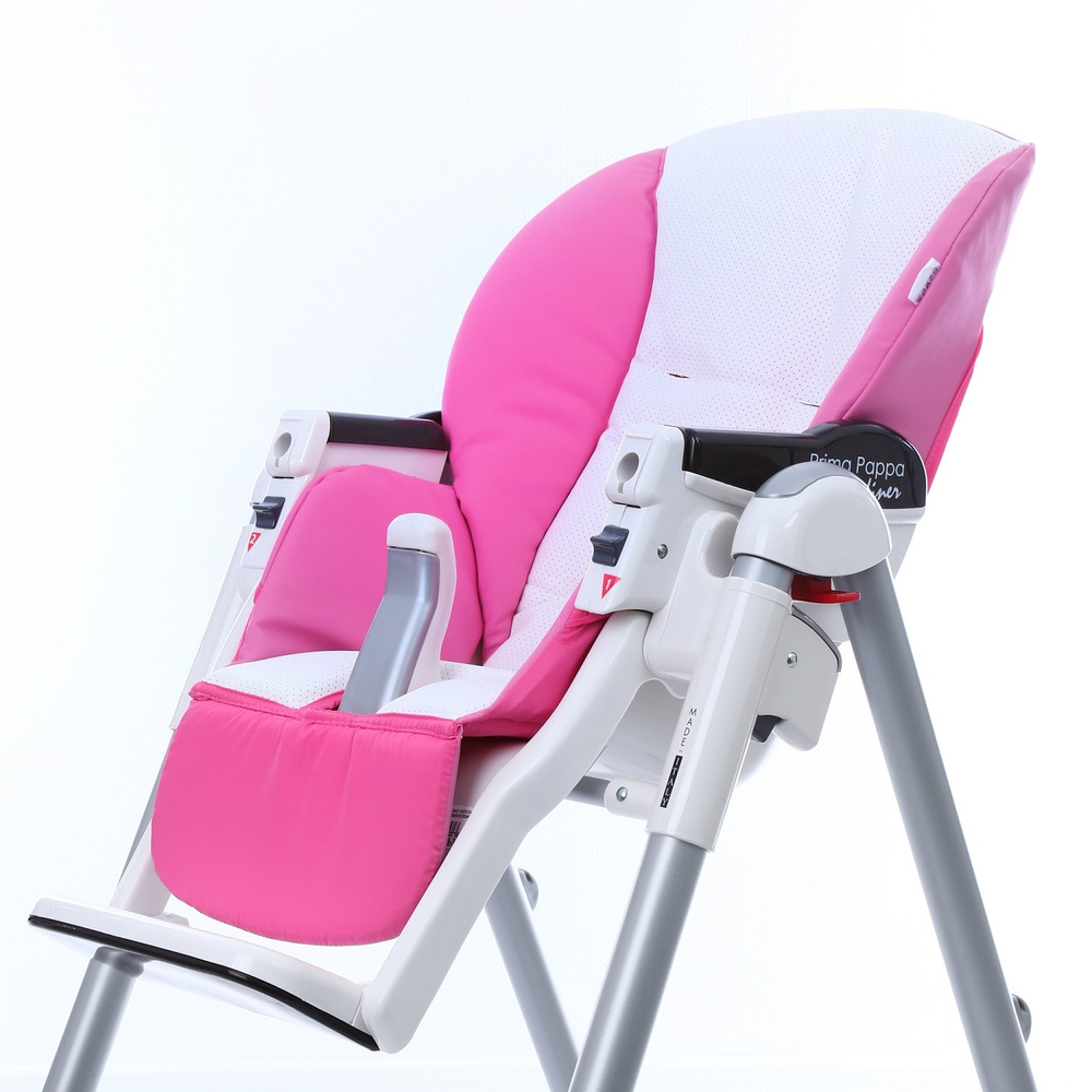 Сменный чехол сидения Esspero Sport к стульчику для кормления Peg-Perego Diner - Pink/White  #1