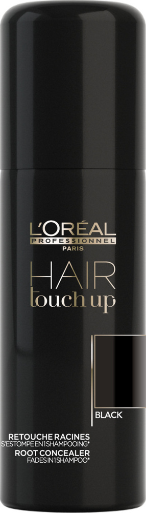 L'Oreal Professionnel Hair Touch Up Спрей для волос, тон черный, 75 мл #1