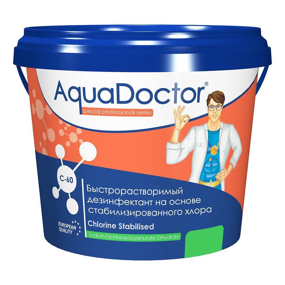 AquaDoctor ХЛОР 1кг ведро гранулы быстрорастворимый на основе 60% активного хлора  #1