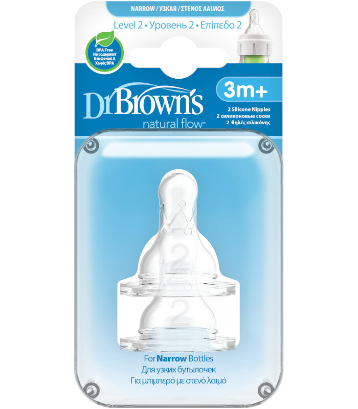 Dr. Brown's соска от трёх месяцев для бутылочек с узким горлышком, 2 шт.  #1