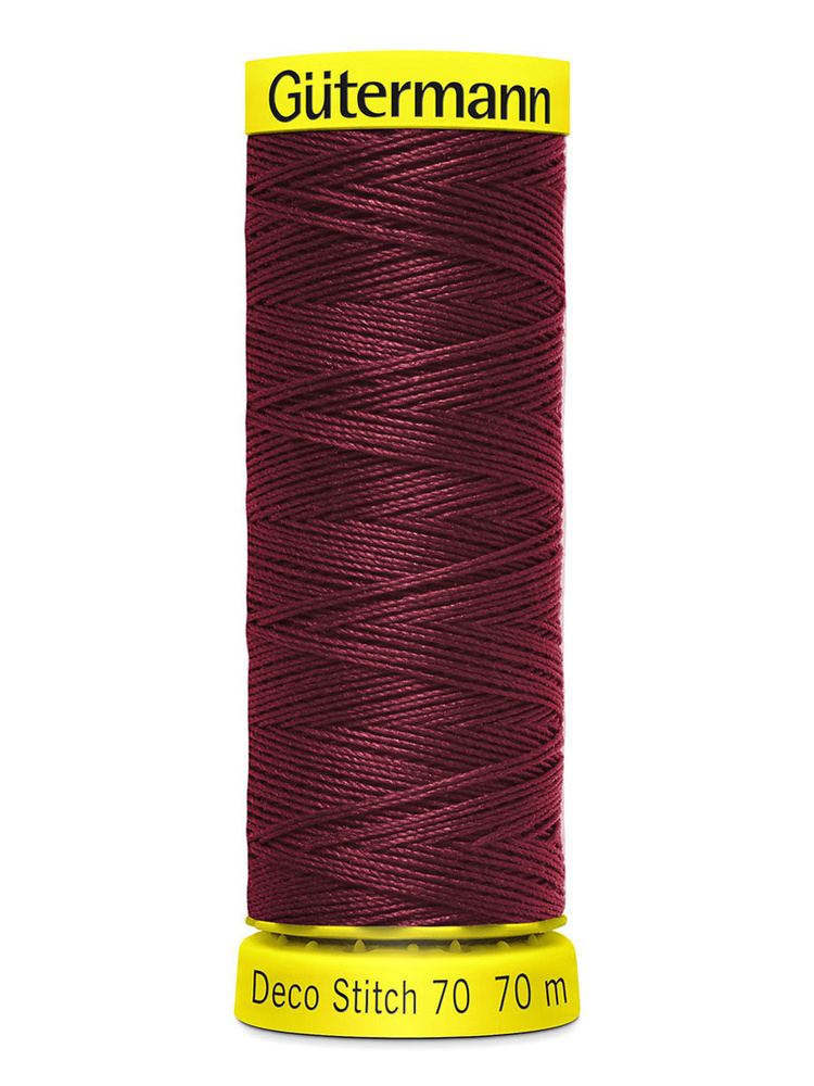 Нить Deco Stitch 70 для декоративных швов, 70 м, 100% п/э, 369 винный, Gutermann, 702160  #1