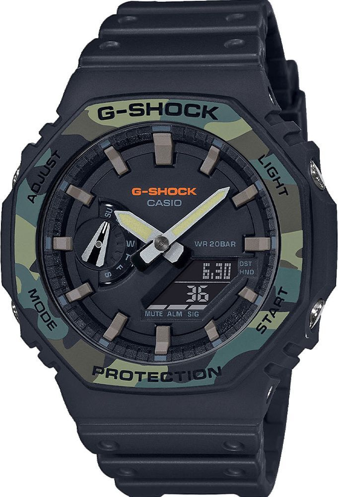 Японские наручные часы Casio G-Shock GA-2100SU-1A мужские кварцевые спортивные часы Касио Джи шок с подсветкой, #1
