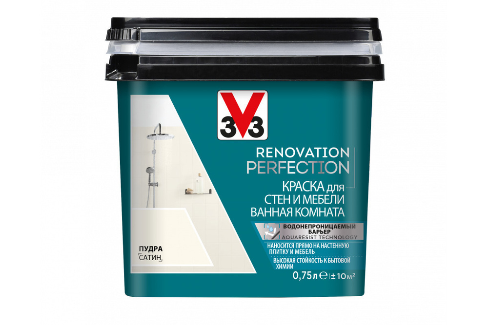 Краска для стен и мебели ванная комната RENOVATION PERFECTION ПУДРА 750 л.  #1