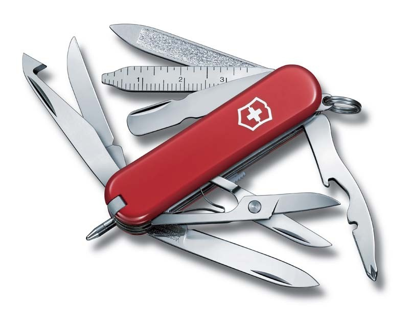 Швейцарский нож-брелок VICTORINOX Mini Champ, длина лезвия 4 см, 17 функций. 0.6385  #1