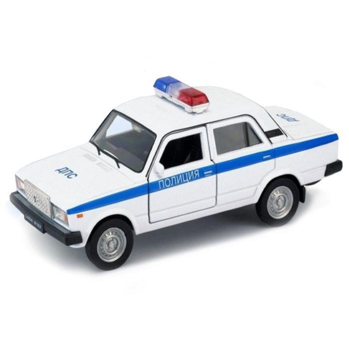 Модель машины 1:34-39 LADA 2107 Полиция ДПС (Welly 43644PB) #1