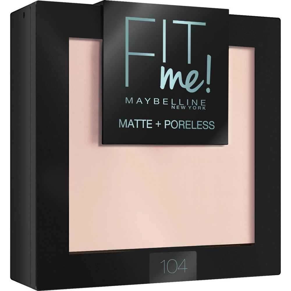 Maybelline New York Пудра для лица Fit Me, матирующая, оттенок 104 светло-бежевый  #1