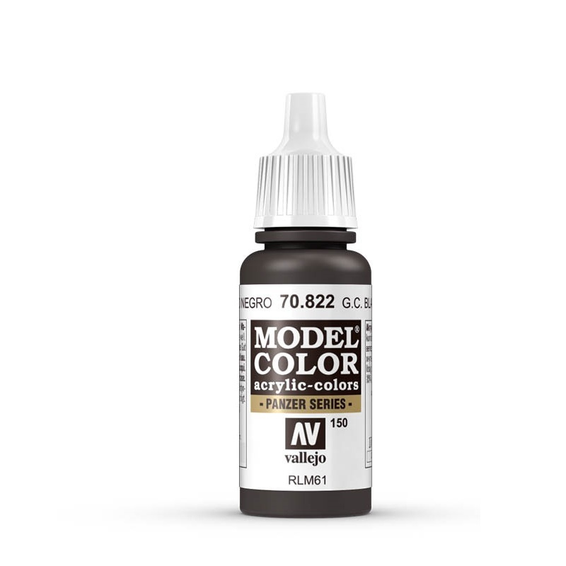 Краска Vallejo серии Model Color - Camouflage Black Brown (17 мл) #1