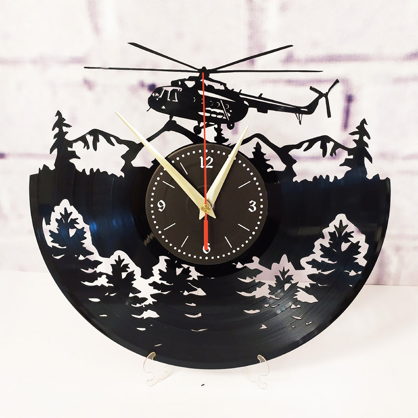 Cube 96 Настенные часы "Часы из винила "Вертолет"", 30 см х 30 см  #1