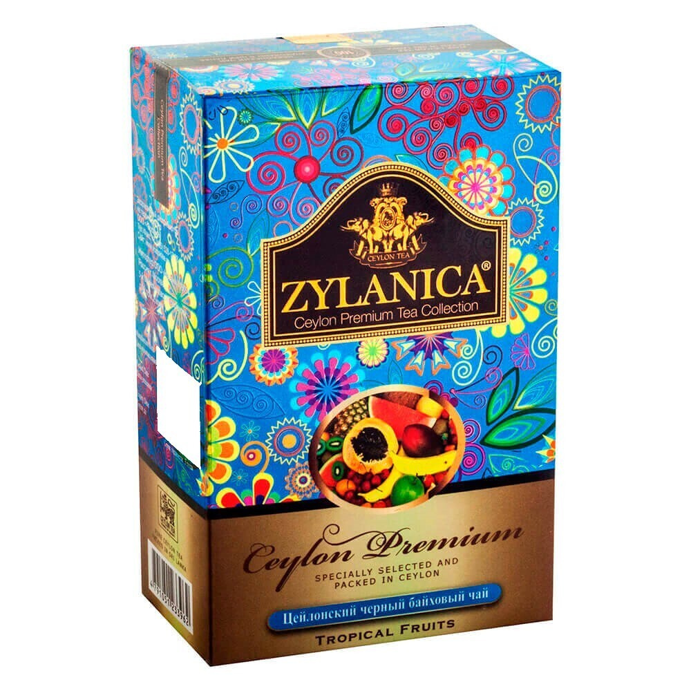 Чай / Чай чёрный Zylanica Ceylon Black Leaf Tea Тропические Фрукты 100 Гр / Zylanica чёрный /  #1