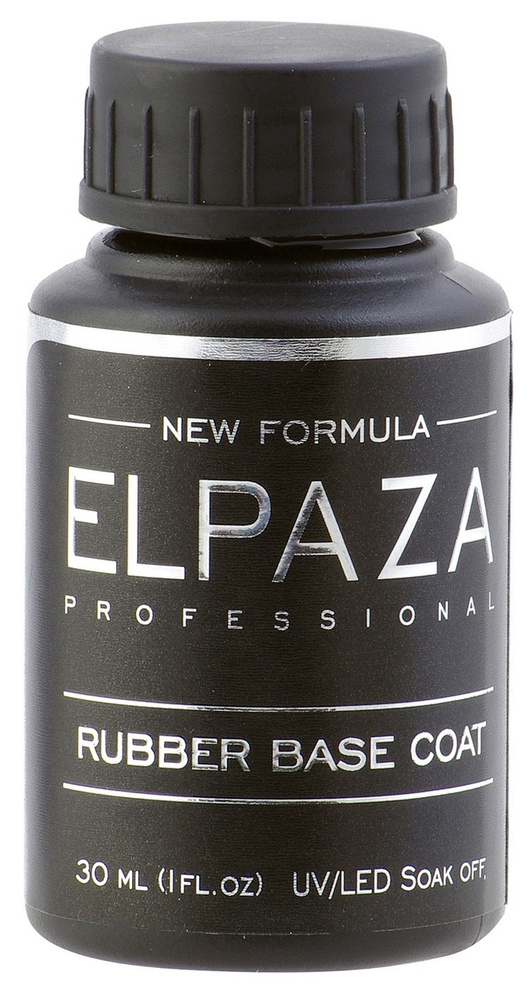 Elpaza Каучуковая база с липким слоем для маникюра и ногтей RUBBER BASE COAT Основа под лак, 30 мл  #1