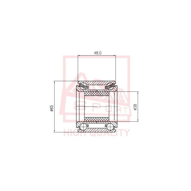 Подшипник ступицы SUBARU FORESTER -02 ASVA DAC3865025248 #1